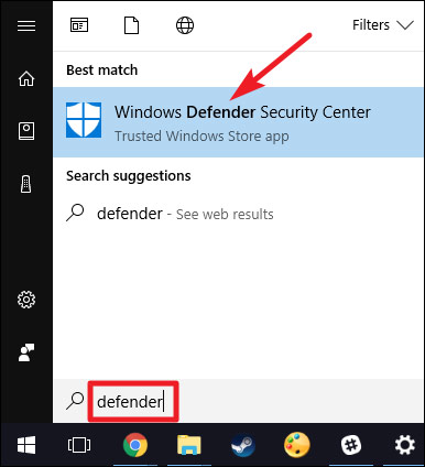 Instructions for using Windows Defender Picture 6
