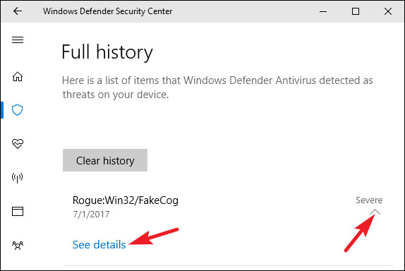 Instructions for using Windows Defender Picture 9