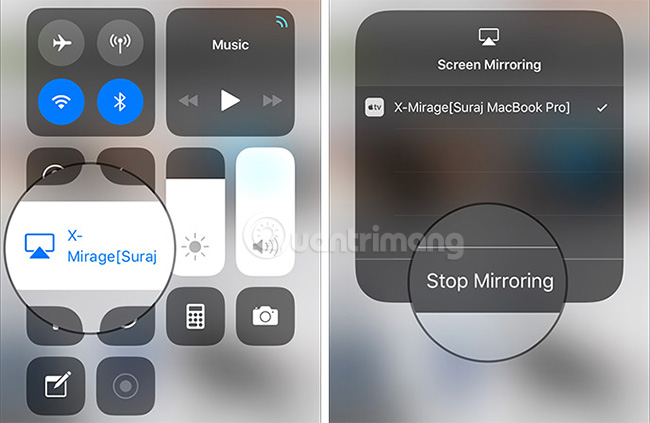 Instructions for using X-Mirage project the iPhone and iPad screens on your computer Picture 5