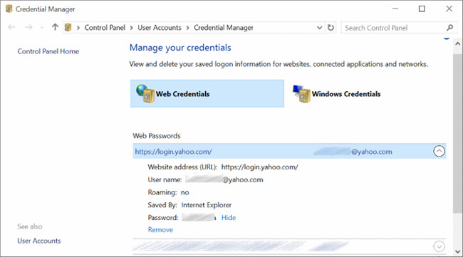 Instructions for viewing and managing passwords saved on Edge and Internet Explorer browsers Picture 5