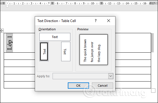 Instructions for writing vertical letters in Word Picture 15