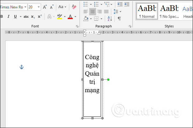 Instructions for writing vertical letters in Word Picture 4