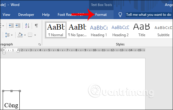 Instructions for writing vertical letters in Word Picture 5