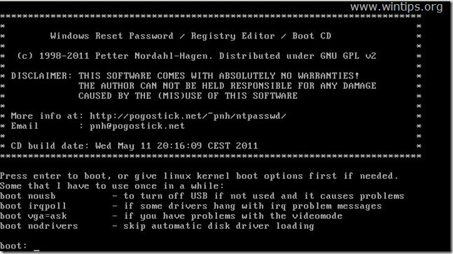 Instructions on how to activate the Admin account or reset the Admin account password Picture 4