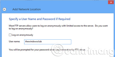 Instructions on how to add FTP, Network Location drives on Windows 7, 8 Picture 4