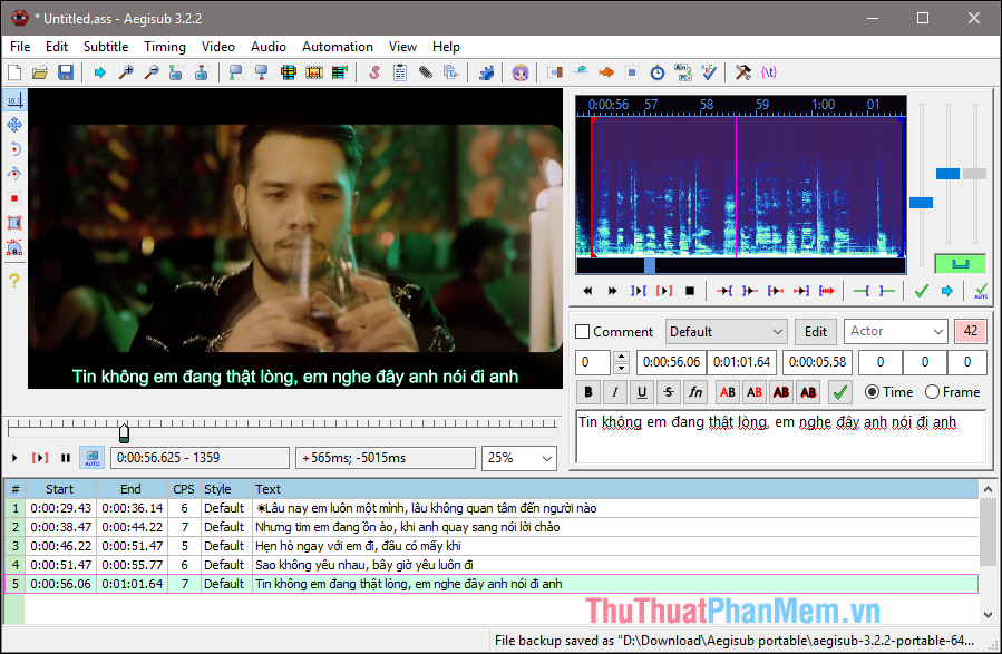 Instructions on how to add sub videos to movies with Aegisub Picture 7