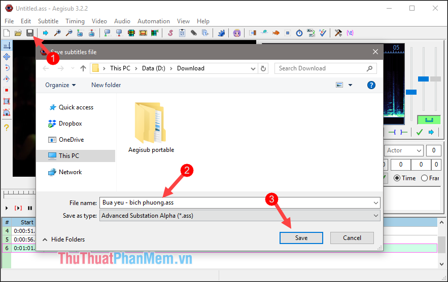 Instructions on how to add sub videos to movies with Aegisub Picture 8