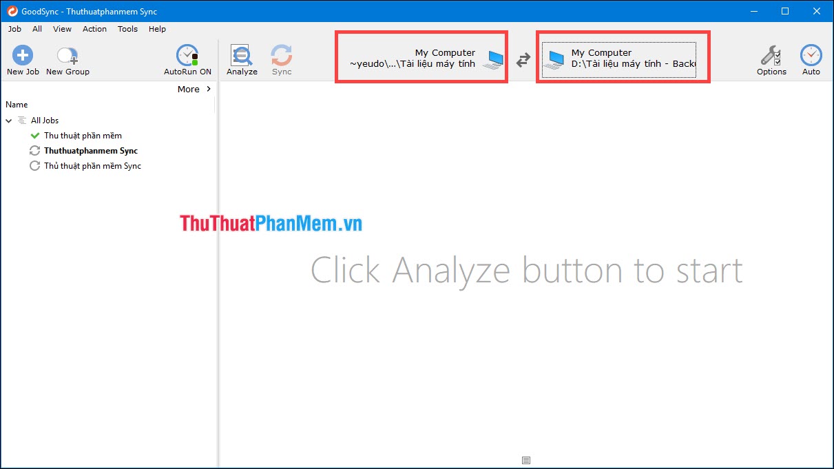 Instructions on how to back up, sync data with GoodSync extremely fast and secure Picture 10