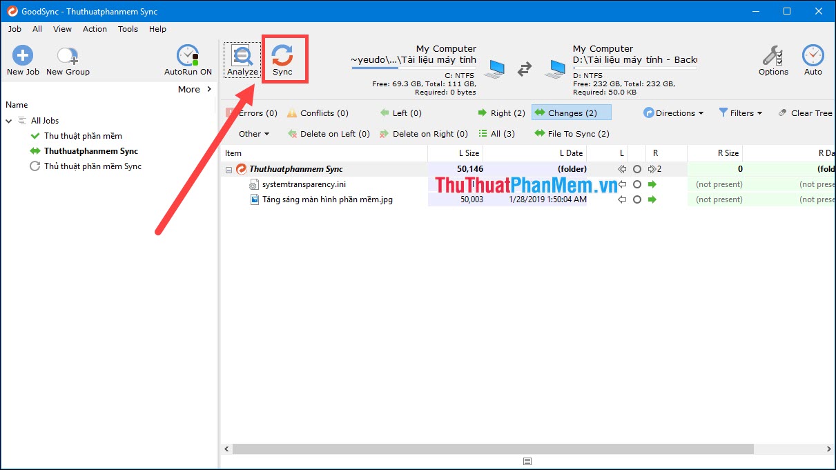 Instructions on how to back up, sync data with GoodSync extremely fast and secure Picture 12