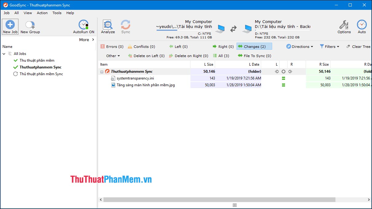 Instructions on how to back up, sync data with GoodSync extremely fast and secure Picture 13