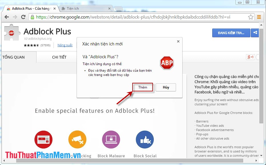 Instructions on how to block ads when surfing the web on Chrome Picture 4