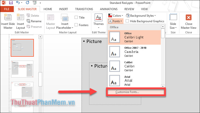 how to change default font in powerpoint 2016 mac