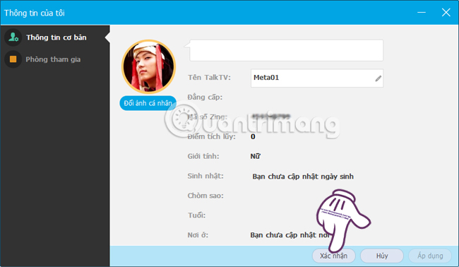 Instructions on how to change the name of TalkTV account Picture 4