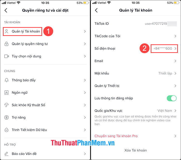 Instructions on how to change the phone number on Tik Tok Picture 3