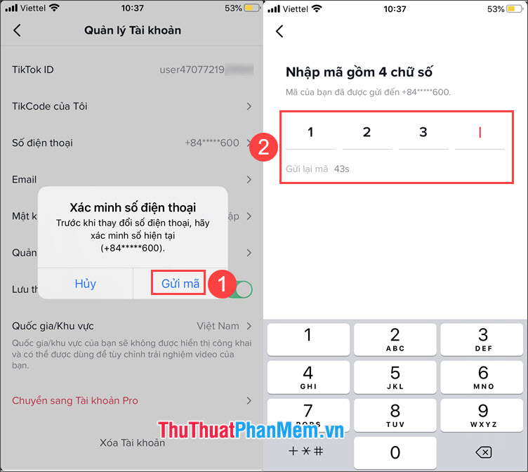 Instructions on how to change the phone number on Tik Tok Picture 4