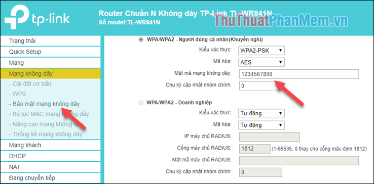 Instructions on how to change the TP-Link Wifi password Picture 4