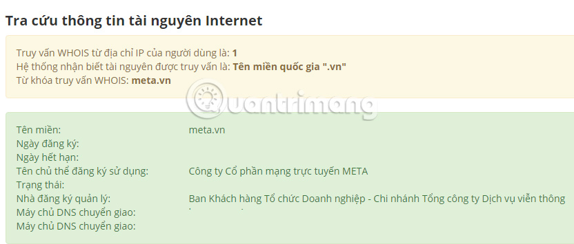 Instructions on how to check .vn domain name on VNNIC Picture 3