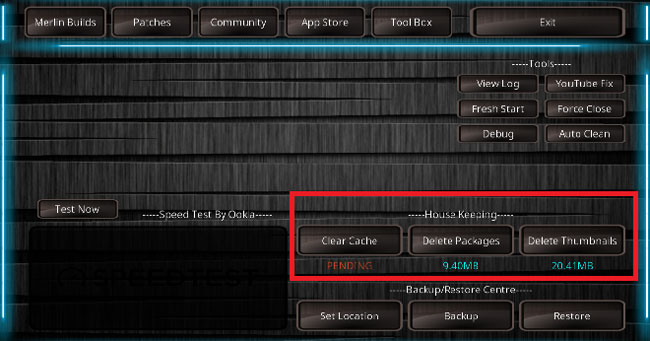 Instructions on how to clear cache on Kodi Picture 2