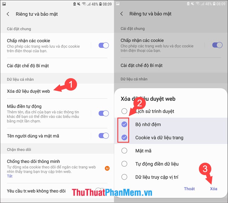 Instructions on how to clear the browser cache Picture 17