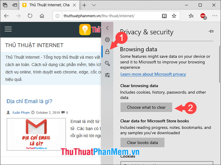Instructions on how to clear the browser cache Picture 6