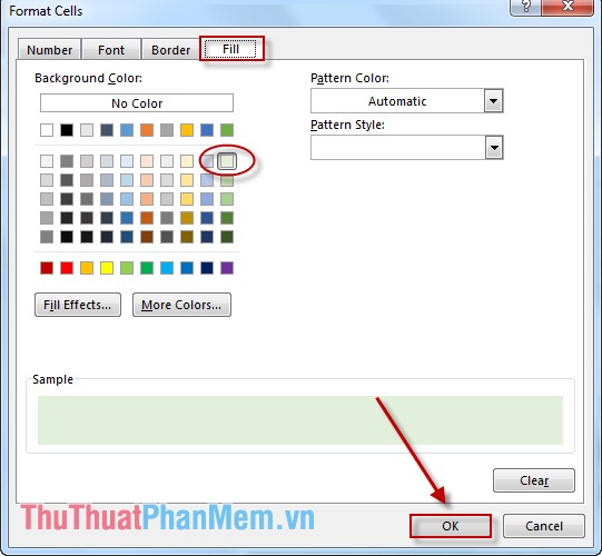 Instructions on how to color alternating rows and columns in Excel Picture 6