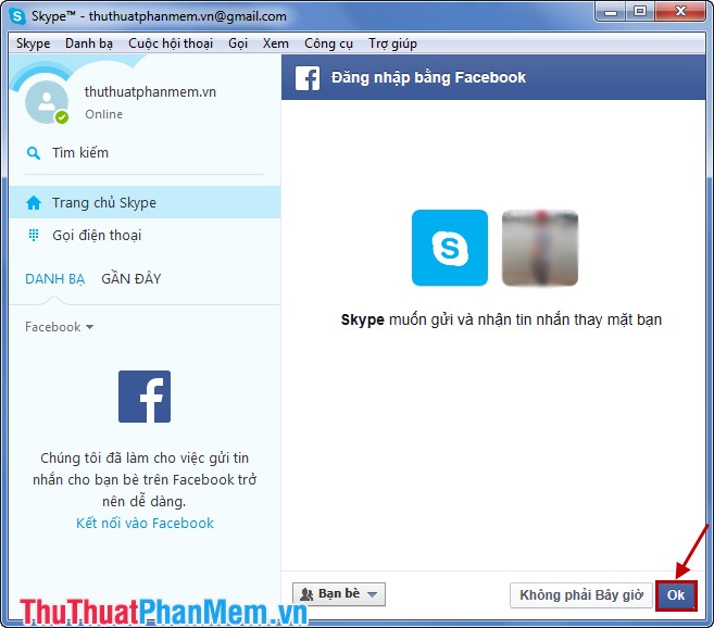 Instructions on how to connect Skype with Facebook Picture 8