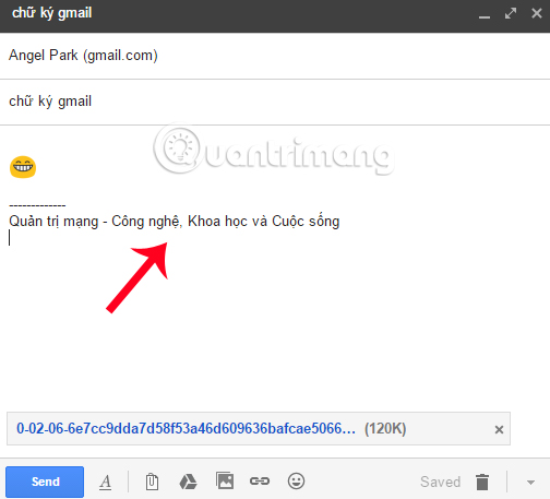 Instructions on how to convert signatures in Gmail Picture 9