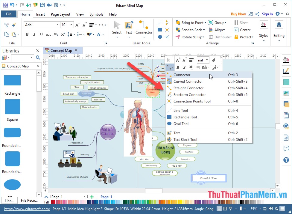 Instructions on how to create a mind map with Edraw Mind Map Picture 10
