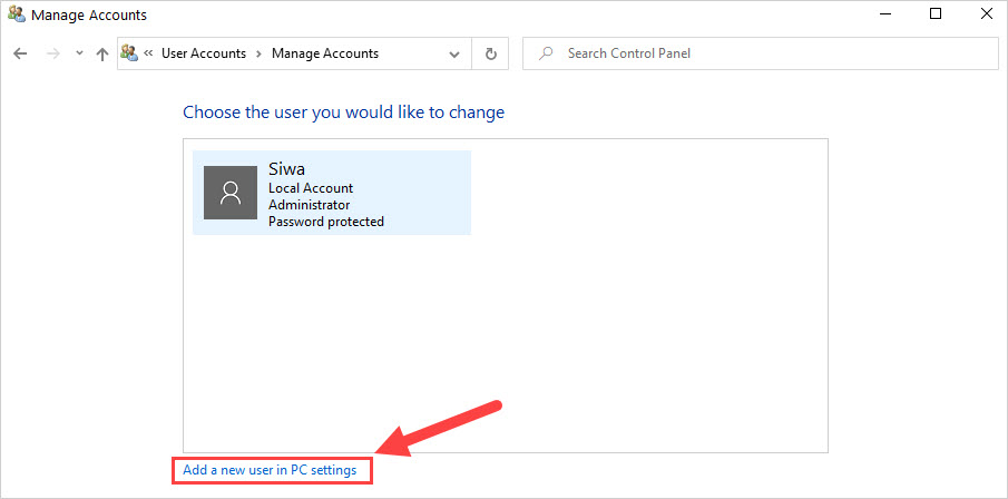 Instructions on how to create a new User on Windows 10 Picture 12
