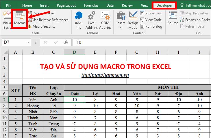 Instructions on how to create and use macros in Excel Create macros, save macros, run macros Picture 14