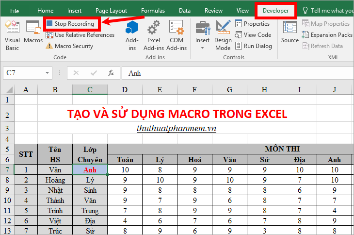 Instructions on how to create and use macros in Excel Create macros, save macros, run macros Picture 7