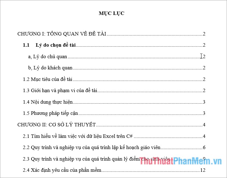 Instructions on how to create automatic table of contents in Word quickly 2020 Picture 10