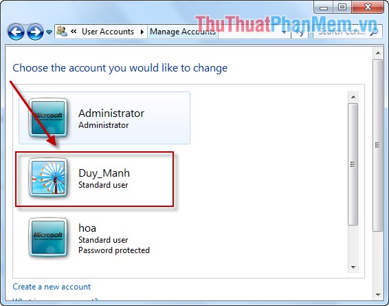 Instructions on how to create, delete user accounts on Windows Picture 15
