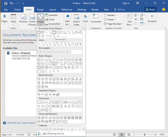 Instructions on how to create frames in Word 2007, 2010, 2013, 2016 ...