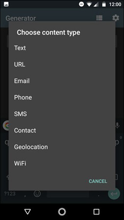 Instructions on how to create QR codes on Android with QR Code Generator Picture 2