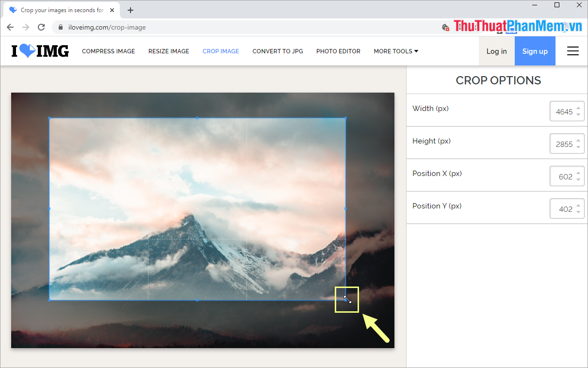 Instructions on how to crop images online Picture 3