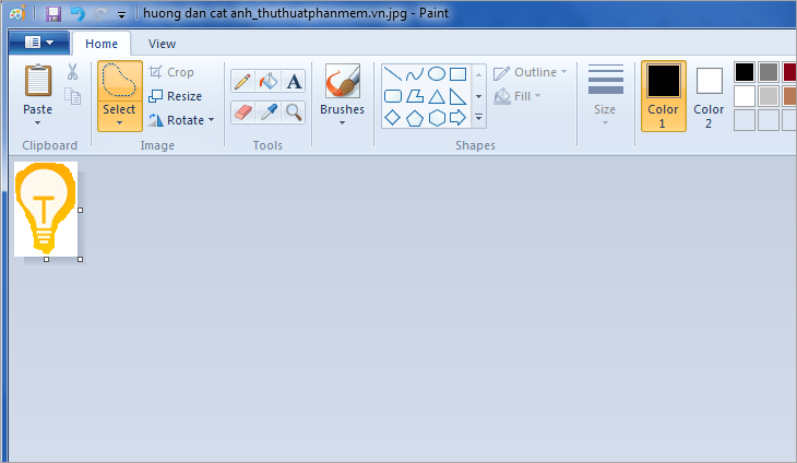 Instructions on how to crop photos with Paint Picture 11