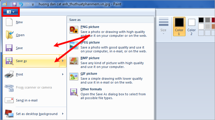 Instructions on how to crop photos with Paint Picture 12