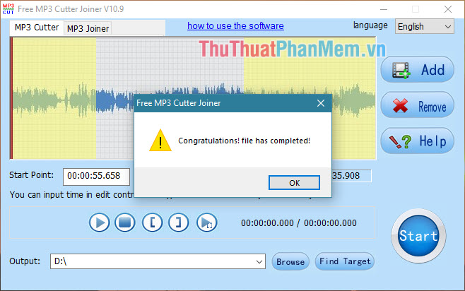 Instructions on how to cut, pair music with the best free music cutting software 2020 Picture 26