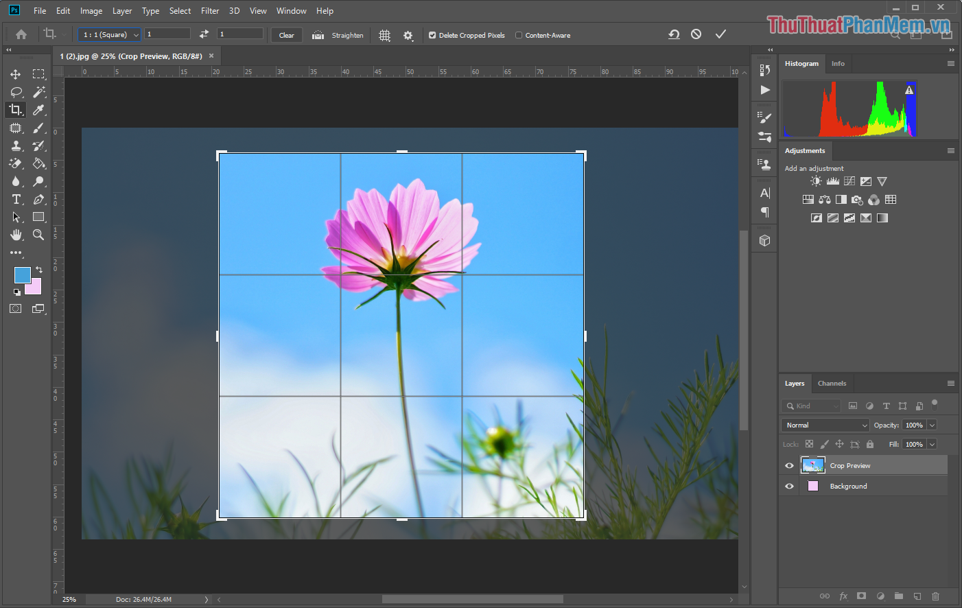 Instructions on how to cut photos as you like in Photoshop Picture 5