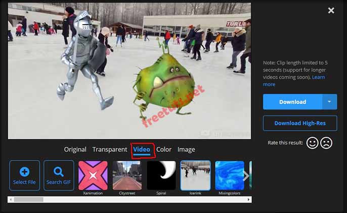 Instructions on how to delete video backdrops and GIFs online Picture 5