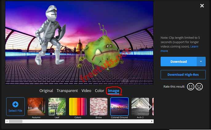 Instructions on how to delete video backdrops and GIFs online Picture 7