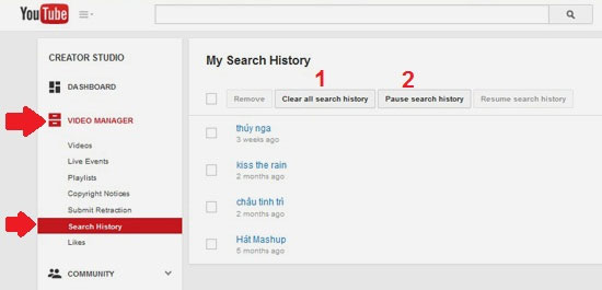 Instructions on how to delete YouTube search history and ensure privacy Picture 4