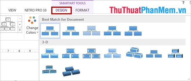 Instructions on how to draw organizational structure diagram in Word Picture 7