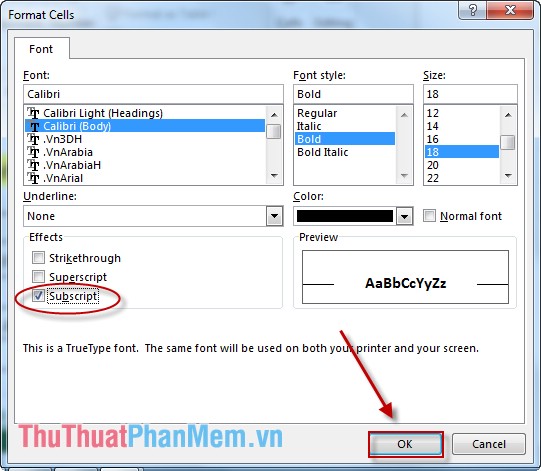 Instructions on how to enter chemical formulas in Excel Picture 12