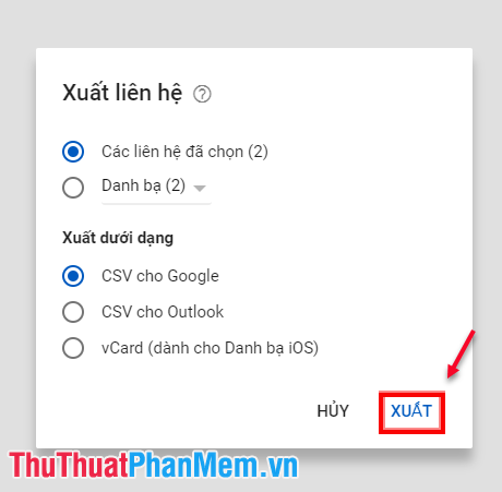 Instructions on how to export contacts from Gmail Picture 5