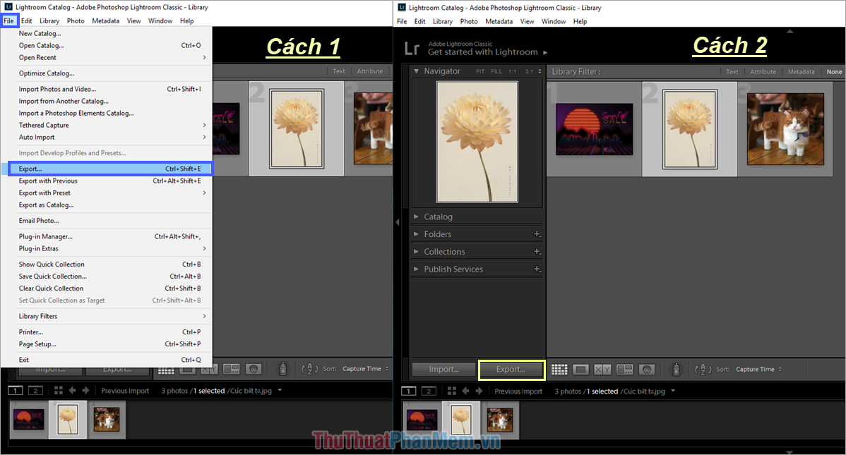 Instructions on how to export photos in Lightroom Picture 2