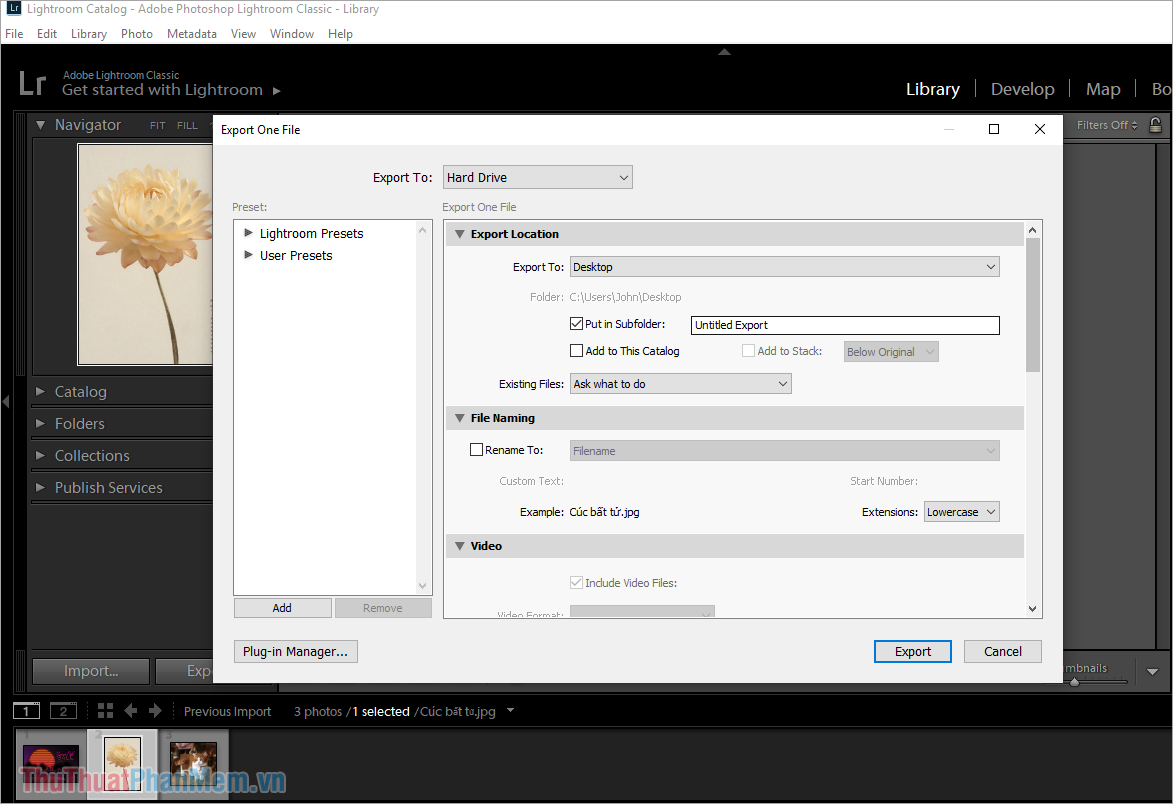 Instructions on how to export photos in Lightroom Picture 3