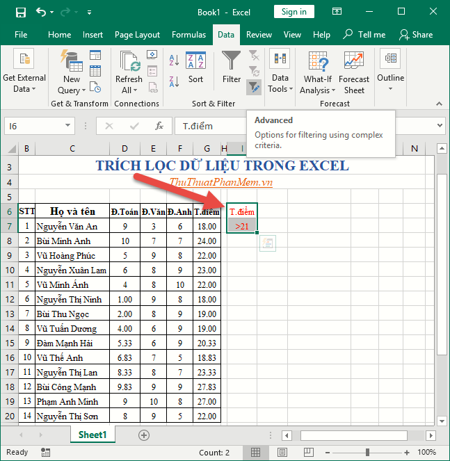 Instructions on how to extract data in Excel Picture 7