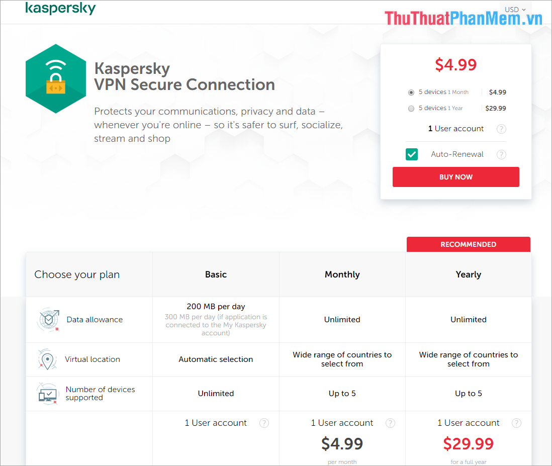 Instructions on how to Fake IP for free with Kaspersky VPN Picture 10